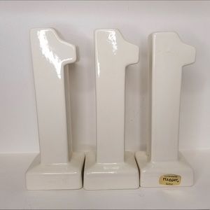 Vintage Haeger Number 1 Bud Vase Birthday, Trophy, Best, Celebration